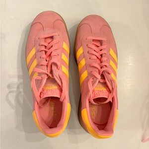 Adidas Pink and Yellow Gazelles
